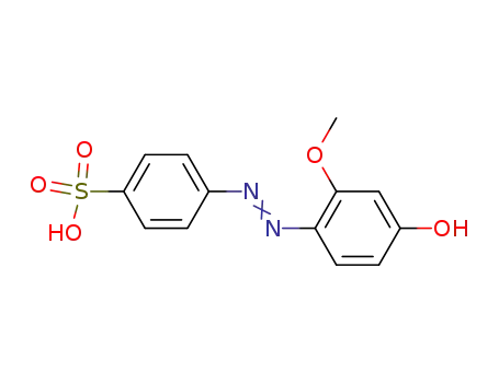 Molecular Structure of 106063-48-3 (Benzenesulfonic acid, 4-[(4-hydroxy-2-methoxyphenyl)azo]-)