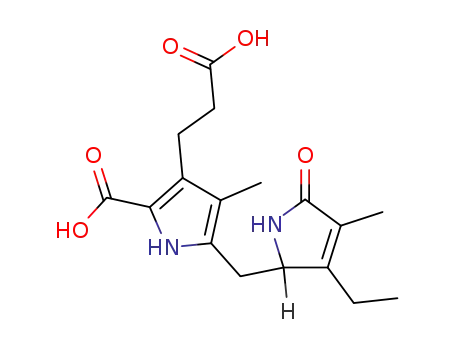 1H-Pyrrole-3-propanoic acid,
2-carboxy-5-[(3-ethyl-2,5-dihydro-4-methyl-5-oxo-1H-pyrrol-2-yl)methyl]-
4-methyl-