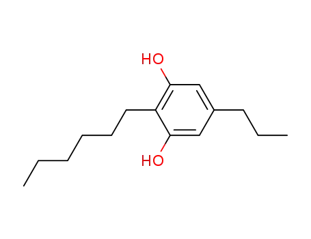 Molecular Structure of 39341-78-1 (2-n-hexyl-5-n-propylresorcinol)