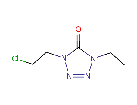 Molecular Structure of 69049-03-2 (1-(2-chloroethyl)-4-ethyl-1,4-dihydro-5H-tetrazol-5-one)