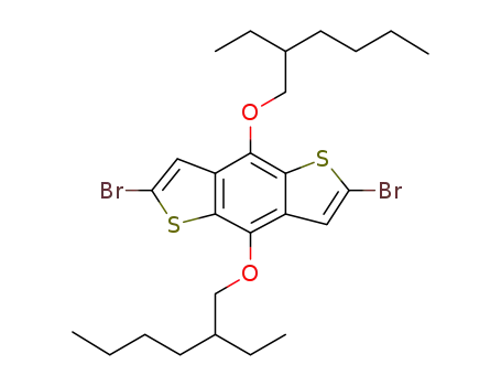 Molecular Structure of 1226782-13-3 (2,6-Dibromo-4,8-bis[(2-ethylhexyl)oxy]-benzo[1,2-b:4,5-b']dithiophene)
