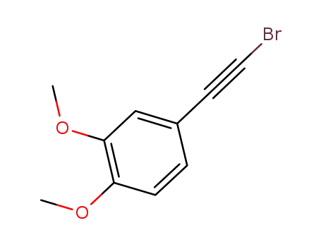Molecular Structure of 1206482-93-0 (4-(bromoethynyl)-1,2-dimethoxybenzene)