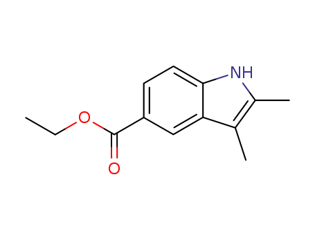 Molecular Structure of 21523-62-6 (2,3-DIMETHYL-1 H-INDOLE-5-CARBOXYLIC ACID ETHYL ESTER)
