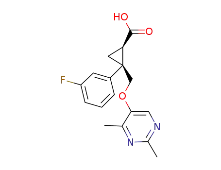(1R,2S)-2-(((2,4-dimethylpyrimidin-5-yl)oxy)methyl)-2-(3-fluorophenyl)cyclopropanecarboxylic acid