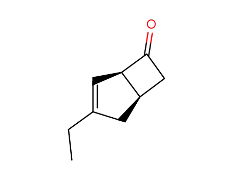 Molecular Structure of 1235479-61-4 ((1R,5S)-3-ethyl-Bicyclo[3.2.0]hept-3-en-6-one)