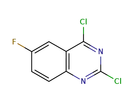 Molecular Structure of 134517-57-0 (2,4-Dichloro-6-fluoroquinazoline)