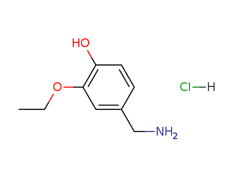 Molecular Structure of 105026-85-5 (Phenol,4-(aminomethyl)-2-ethoxy-, hydrochloride (1:1))