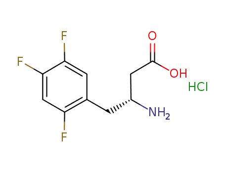 Molecular Structure of 1217809-78-3 ((S)-3-AMINO-4-(2,4,5-TRIFLUORO-PHENYL)-BUTYRIC ACID-HCL)
