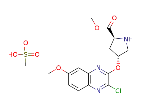 methyl (2S,4R)-4-((3-chloro-7-methoxyquinoxalin-2-yl)oxy)-2-(methoxycarbonyl)pyrrolidinium methanesulfonate