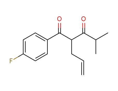 Molecular Structure of 1356998-74-7 (2-allyl-1-(4-fluorophenyl)-4-methylpentane-1,3-dione)