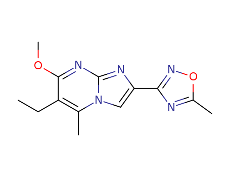 Imidazo[1,2-a]pyrimidine,6-ethyl-7-methoxy-5-methyl-2-(5-methyl-1,2,4-oxadiazol-3-yl)-