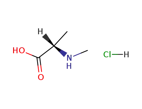 Molecular Structure of 65672-32-4 (N-α-Methyl-L-alanine hydrochloride)