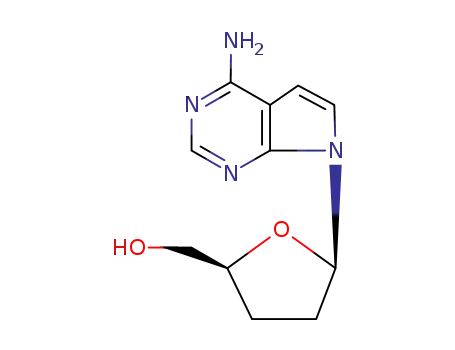 Molecular Structure of 40627-30-3 (7-Deaza-2,3-dideoxyadenosine Suppliers)
