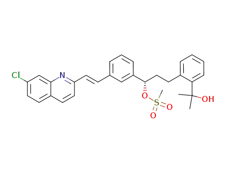 (1S,E)-1-{3-[2-(7-クロロ-2-キノリル)ビニル]フェニル}-3-[2-(2-ヒドロキシプロパン-2-イル)フェニル]プロピル=メタンスルホナート