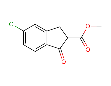 Molecular Structure of 65738-56-9 (methyl 5-chloro-1-oxo-2,3-dihydro-1H-indene-2-carboxylate)