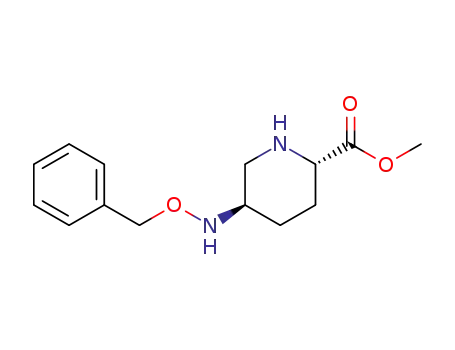 Molecular Structure of 1416134-73-0 ((2S,5R)-5-((benzyloxy)amino)piperidine-2-carboxylate methyl ester)