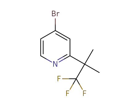 Molecular Structure of 1357476-67-5 (4-broMo-2-(1,1,1-trifluoro-2-Methylpropan-2-yl)pyridine)