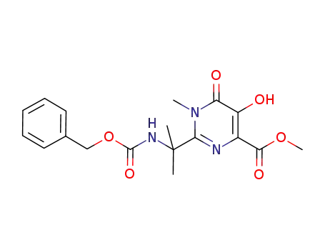 4-PYRIMIDINECARBOXYLIC ACID, 1,6-DIHYDRO-5-HYDROXY-1-METHYL-2-[1-METHYL-1-[[(PHENYLMETHOXY)CARBONYL]AMINO]ETHYL]-6-OXO-, METHYL ESTER