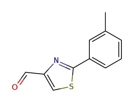 Molecular Structure of 92422-79-2 (2-M-TOLYL-THIAZOLE-4-CARBALDEHYDE)