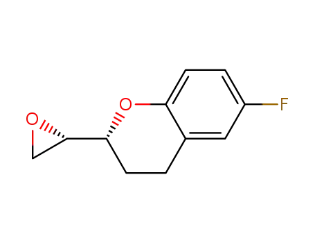 Molecular Structure of 129050-26-6 ((±)-(R*, R* und R*, S*)-6-Fluoro-3,4-dihydro-2-oxiranyl-2H-1-benzopyran)