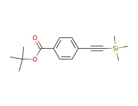 Molecular Structure of 111291-96-4 (tert-butyl 4-(2-(trimethylsilyl)ethynyl)benzoate)