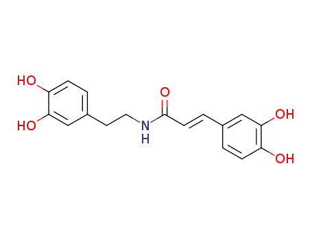 Molecular Structure of 103188-49-4 ((e)-3-(3,4-dihydroxyphenyl)-n-(2-(3,4-dihydroxyphenyl)ethyl)-2-propenaMide)