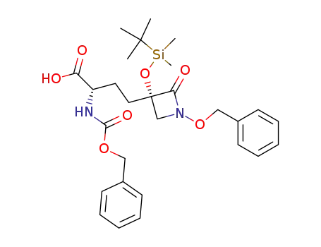 (3S,3'S)-1-benzyloxy-3-(3'-benzyloxycarbonylamino-3'-carboxypropyl)-3-tert-butyldimethylsilyloxy-2-azetidinone