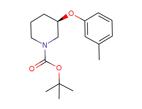Molecular Structure of 902836-20-8 (3-M-TOLYLOXY-PIPERIDINE-1-CARBOXYLIC ACID TERT-BUTYL ESTER)