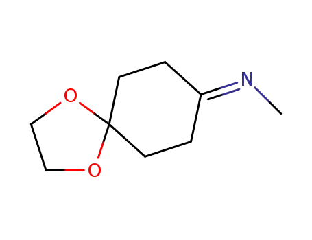 Molecular Structure of 1071066-97-1 (N-(1,4-dioxaspiro-[4,5]-decan-8-yliden)-methanamine)