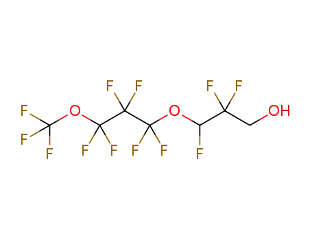 Molecular Structure of 958445-53-9 (2,2,3-trifluoro-3-(1,1,2,2,3,3-hexafluoro-3-(trifluoromethoxy)propoxy)propan-1-ol)