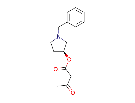 Molecular Structure of 101930-01-2 (Butanoicacid,3-oxo-,(3S)-1-(phenylmethyl)-3-pyrrolidinylester)