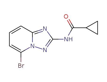 Molecular Structure of 1142943-96-1 (cyclopropanecarboxylic acid (5-bromo-[1,2,4]triazolo[1,5-a]pyridin-2-yl)-amide)