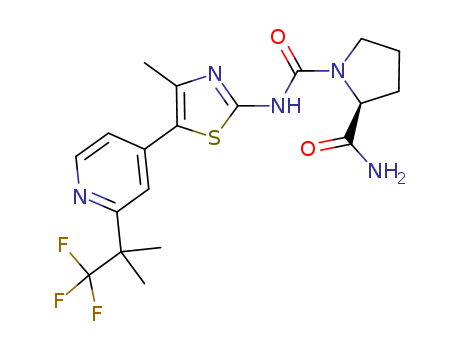 (2S)-N1-[4-Methyl-5-[2-(2,2,2-trifluoro-1,1-dimethylethyl)-4-pyridinyl]-2-thiazolyl]-1,2-pyrrolidinedicarboxamide