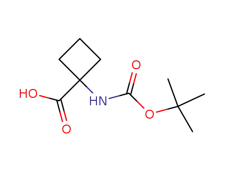 Molecular Structure of 120728-10-1 (N-Boc-1-aminocyclobutanecarboxylic acid)