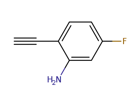 Molecular Structure of 255724-68-6 (Benzenamine, 2-ethynyl-5-fluoro- (9CI))