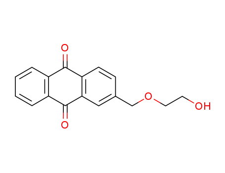 Molecular Structure of 88778-82-9 (9,10-Anthracenedione, 2-[(2-hydroxyethoxy)methyl]-)