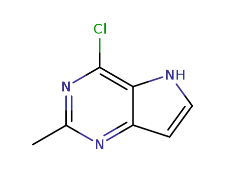 Molecular Structure of 65749-86-2 (5H-Pyrrolo[3,2-d]pyrimidine, 4-chloro-2-methyl-)