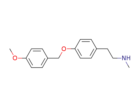 Molecular Structure of 72785-25-2 (2-(4-methoxybenzyloxyphenyl)-ethyl-N-methylamine)