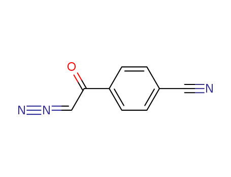 Molecular Structure of 3490-50-4 ([2-(4-cyanophenyl)-2-oxoethylidene]diazenium)