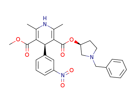 (+)-(3'S,4S)-1-Benzyl-3-pyrrolidinyl methyl 1,4-dihydro-2,6-dimethyl-4-(3-nitrophenyl)-3,5-pyridinedicarboxylate
