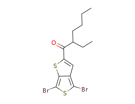 Molecular Structure of 1194605-76-9 (1-(4,6-dibromothieno[3,4-b]thiophen-2-yl)-2-ethylhexan-1-one)
