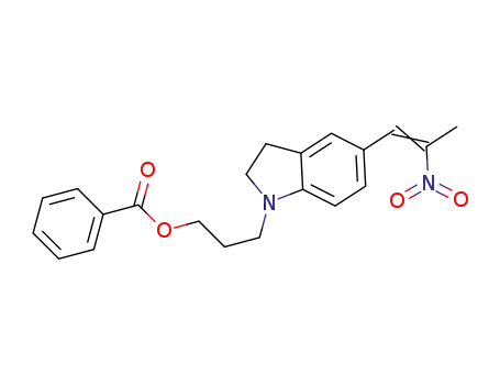 Molecular Structure of 350797-53-4 (1-(3-benzoyloxypropyl)-5-(2-nitro-1-propenyl)-2,3-dihydroindole)