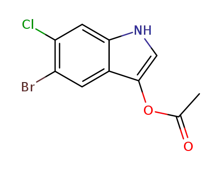 Molecular Structure of 102185-48-8 (5-BROMO-6-CHLORO-3-INDOXYL-3-ACETATE)