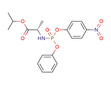Molecular Structure of 1256490-48-8 ((S)-2-[(4-nitro-phenoxy)-phenoxy-phosphorylamino]propionic acid isopropyl ester)