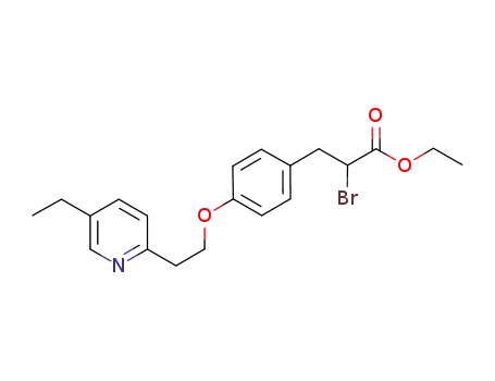 (+/-)ethyl-2-bromo-3-{4-[2-(5-ethyl-2-pyridyl)ethoxy]phenyl}propionate