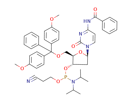 Cytidine, N-benzoyl-5'-O-[bis(4-methoxyphenyl)phenylmethyl]-2'-deoxy-, 3'-[2-cyanoethylbis(1-methylethyl)phosphoramidite]