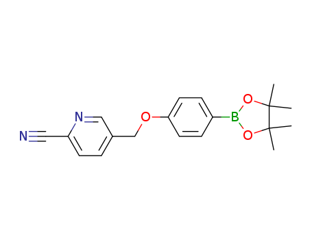 5-[4-(4, 4, 5, 5-Tetramethyl-[1,3,2]dioxaborolan-2-yl)-phenoxymethyl]-pyridine-2-carbonitrile