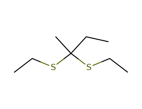 Molecular Structure of 7309-01-5 (Butane, 2,2-bis(ethylthio)-)