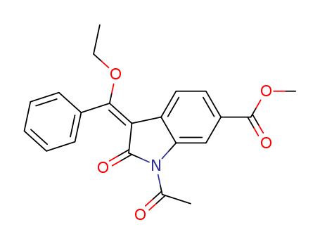 methyl (3E) 1 acetyl 3  [methoxy(phenyl)methylidene] 2 oxo 2,3 dihydro 1H indole 6 carboxylate