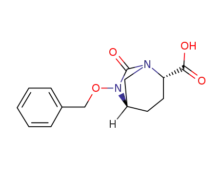 Molecular Structure of 1174020-25-7 (trans-6-benzyloxy-7-oxo-1,6-diazabicyclo[3.2.1]octane-2-carboxylic acid)